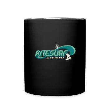 Kitesurfer Kitesurfing Waves Wind Water - Full Colour Mug - black - Front