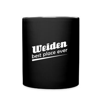 Weiden - Stadt best place ever - Tasse einfarbig - Schwarz - Vorne