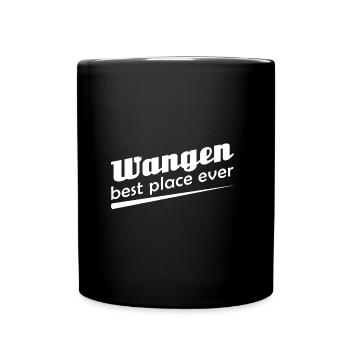 Wangen - Stadt best place ever - Tasse einfarbig - Schwarz - Vorne