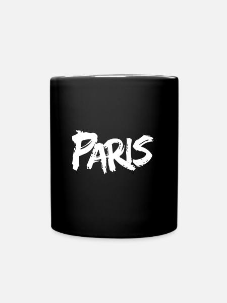 Paris - weiße Version - Tasse einfarbig - Schwarz