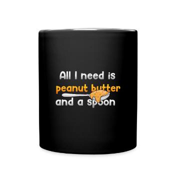 Erdnussbutter Peanut Butter Marmelade Geschenk - Tasse einfarbig - Schwarz - Vorne
