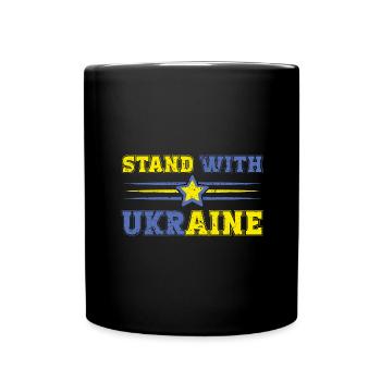 Ukraine Peace Flag No War - Full Colour Mug - black - Front