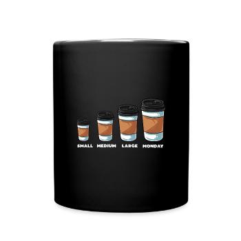Coffee Monday - Tasse einfarbig - Schwarz - Vorne
