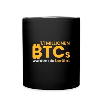 1.1 Millionen BTCs nie bewegt - Tasse einfarbig - Schwarz - Vorne