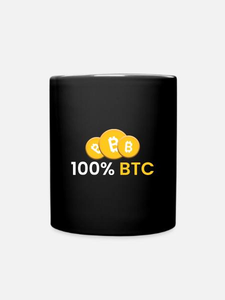 100% BTC - Tasse einfarbig - Schwarz