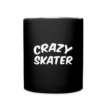 Crazy Skater - Tasse einfarbig - Schwarz - Vorne