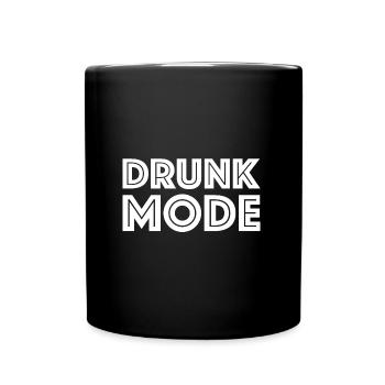Drinking mode | Beer, party grilling, funny sayings - Full Colour Mug - black - Front