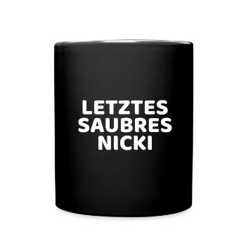 DDR Nicki Niggi Ossi Geschenk - Tasse einfarbig - Schwarz - Vorne