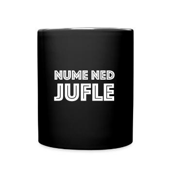 Nume ned jufle | keine Eile, Schweiz, Dialekt - Tasse einfarbig - Schwarz - Vorne