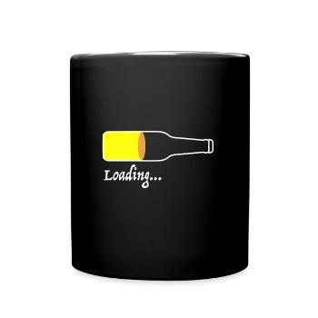 Chargement de bière | boutique, bouteille de bière, dictons drôles - Mug uni - noir - Devant
