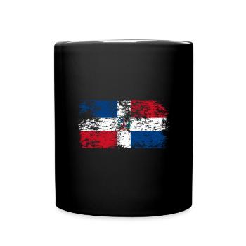 Dominican Republic Flag Dom Rep Flag Travel - Full Colour Mug - black - Front