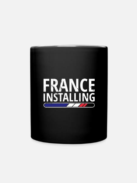 France Flag Used Look French Flag - Full Colour Mug - black