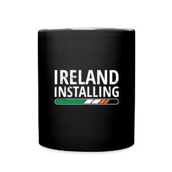 Ireland Flag Vintage Irish Flag Dublin - Full Colour Mug - black - Front