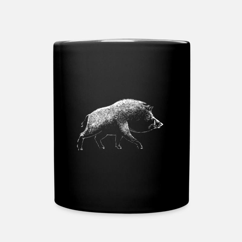 Wild boar - Full Colour Mug - black