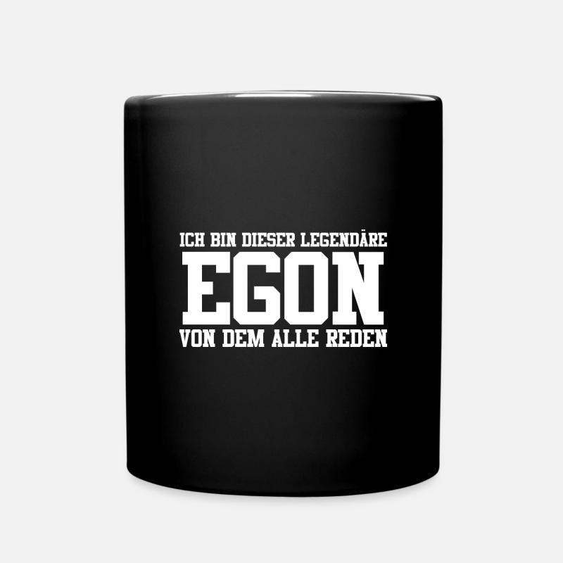 Egon Name Design - Tasse einfarbig - Schwarz