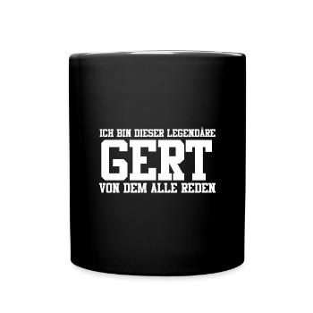 Gert Name Design - Tasse einfarbig - Schwarz - Vorne