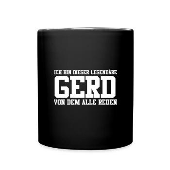 Gerd Name Design - Tasse einfarbig - Schwarz - Vorne