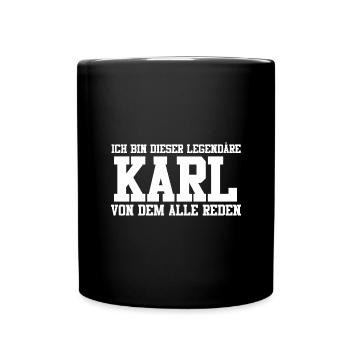 Karl Name Design - Tasse einfarbig - Schwarz - Vorne