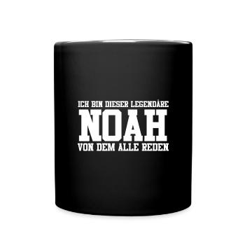 Noah Name Design - Tasse einfarbig - Schwarz - Vorne