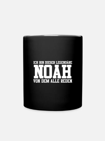 Noah Name Design - Tasse einfarbig - Schwarz