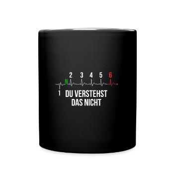 Du Verstehst Das Nicht Motorrad Gangschaltung Moto - Tasse einfarbig - Schwarz - Vorne