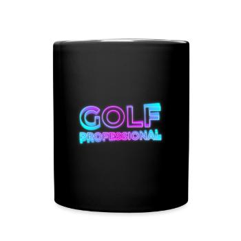 GOLF PROFESSIONNEL PRO NEON RETRO 90s 80s PROETTE MOTIFS - Mug uni - noir - Devant