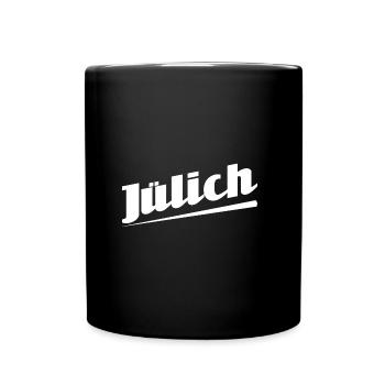 Jülich - Textdesign mit Stadtnamen - Tasse einfarbig - Schwarz - Vorne
