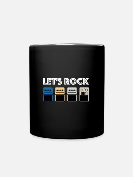 Let's Rock | Effect pedal, effect device, guitar - Full Colour Mug - black