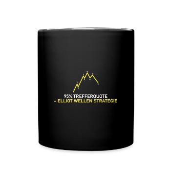 Elliot Wellen Strategie - Tasse einfarbig - Schwarz - Vorne