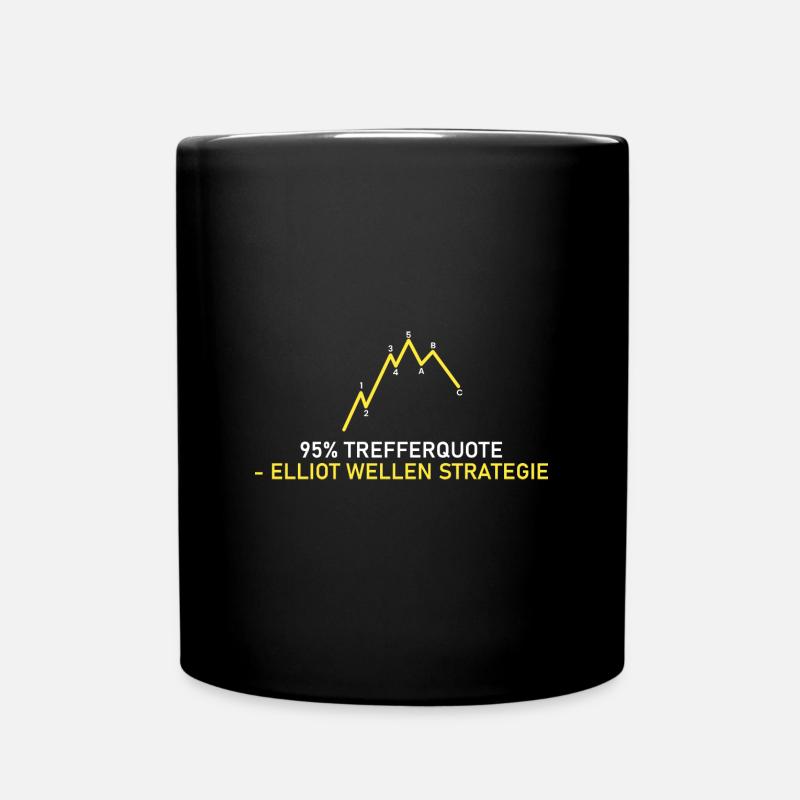 Elliot Wellen Strategie - Tasse einfarbig - Schwarz