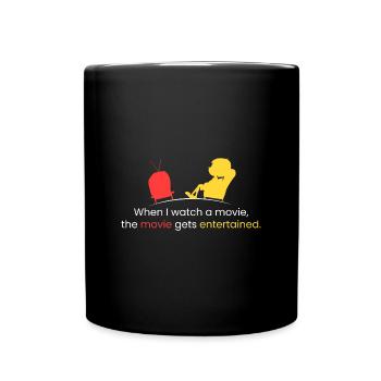 Wenn ich einen Film sehe - Tasse einfarbig - Schwarz - Vorne