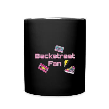 Backstreet Fan,fan,retro, vintage, 90 er - Full Colour Mug - black - Front