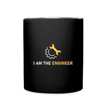 Ich bin der Ingenieur - Tasse einfarbig - Schwarz - Vorne