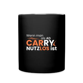 nutzlos als ADC - Tasse einfarbig - Schwarz - Vorne