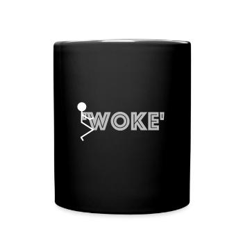 Aufgewacht | lustige Bilder, lustige Sprüche - Tasse einfarbig - Schwarz - Vorne