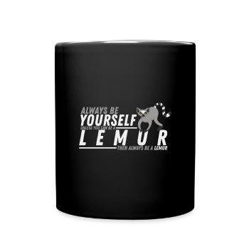 Lémurien - Mug uni - noir - Devant