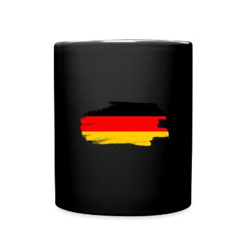 Allemagne Drapeau allemand Drapeau allemand Utilisé Look Patrie - Mug uni - noir - Devant