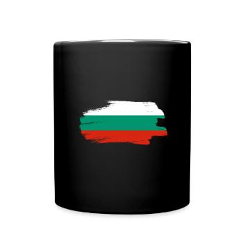 Bulgarien Flagge Bulgarische Fahne Goldstrand - Tasse einfarbig - Schwarz - Vorne