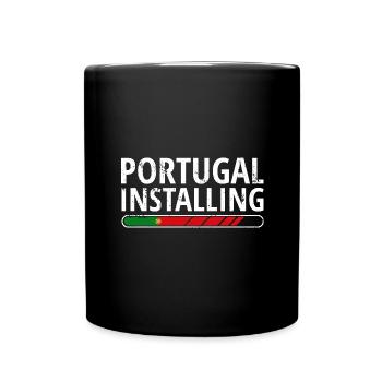 Portugal Flag Used Look Portuguese Flag - Full Colour Mug - black - Front