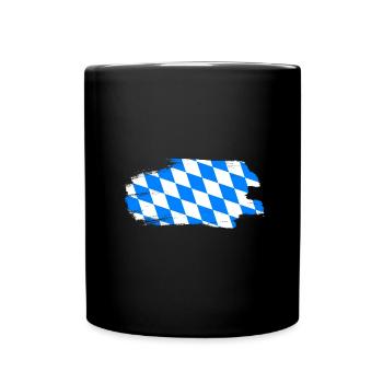 Bavaria Flag Used Look Bavarian Flag Vintage - Full Colour Mug - black - Front