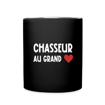 chasseur au grand cœur - Mug uni - noir - Devant