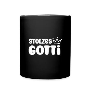 Stolzes Gotti Bestes Gotti der Welt beste Gotti - Tasse einfarbig - Schwarz - Vorne