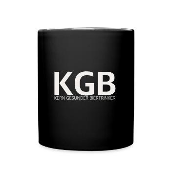 Kerzgesunder Biertrinker | Bier, grillen, Party - Tasse einfarbig - Schwarz - Vorne
