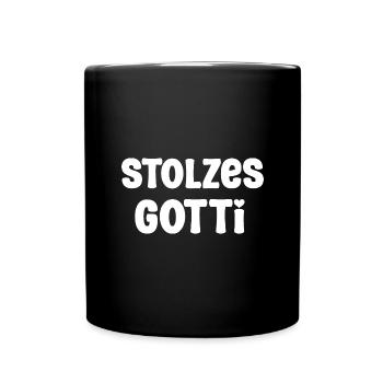 Stolzes Gotti Bestes Gotti Patentante Schweiz - Tasse einfarbig - Schwarz - Vorne