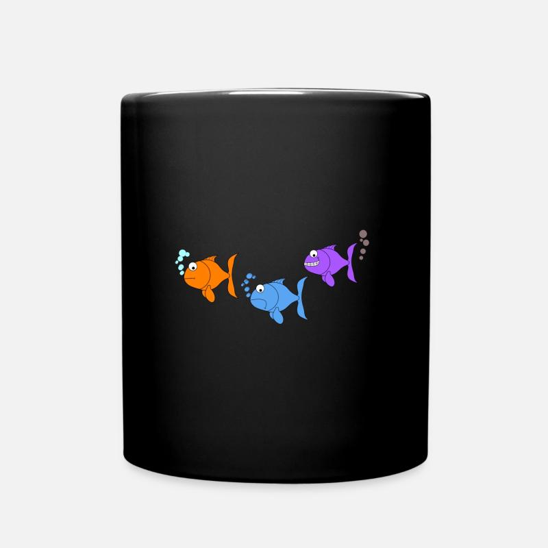 Sei anders | Fisch, angeln, lustige Bilder - Tasse einfarbig - Schwarz