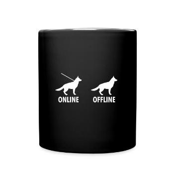 Chiens chiens drôle cadeau chien humain drôle - Mug uni - noir - Devant