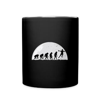 Handball Evolution Handballer Ballsport Handballsp - Tasse einfarbig - Schwarz - Vorne