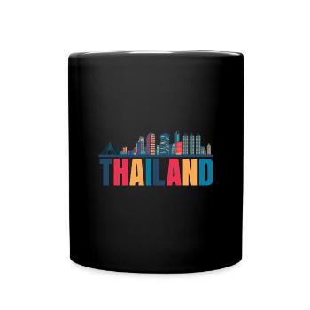 Thailand - Tasse einfarbig - Schwarz - Vorne