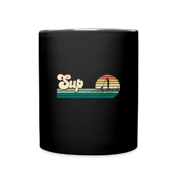 Stand Up Paddle Board SUP Wassersport Fluss See - Tasse einfarbig - Schwarz - Vorne