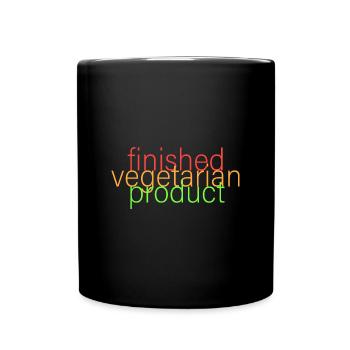 vegetarian finished product - Full Colour Mug - black - Front